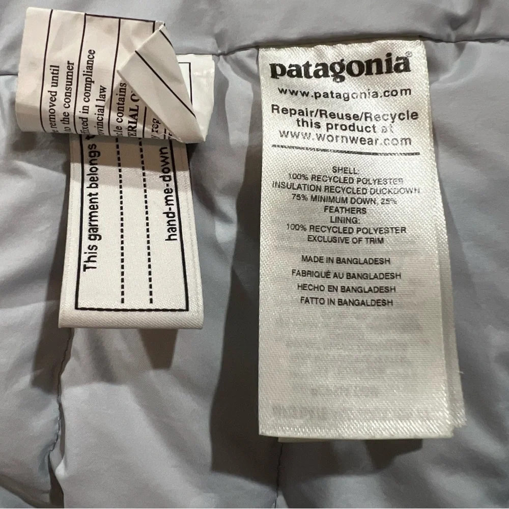 Patagonia Girls' Down Sweater Jacket Size XXL